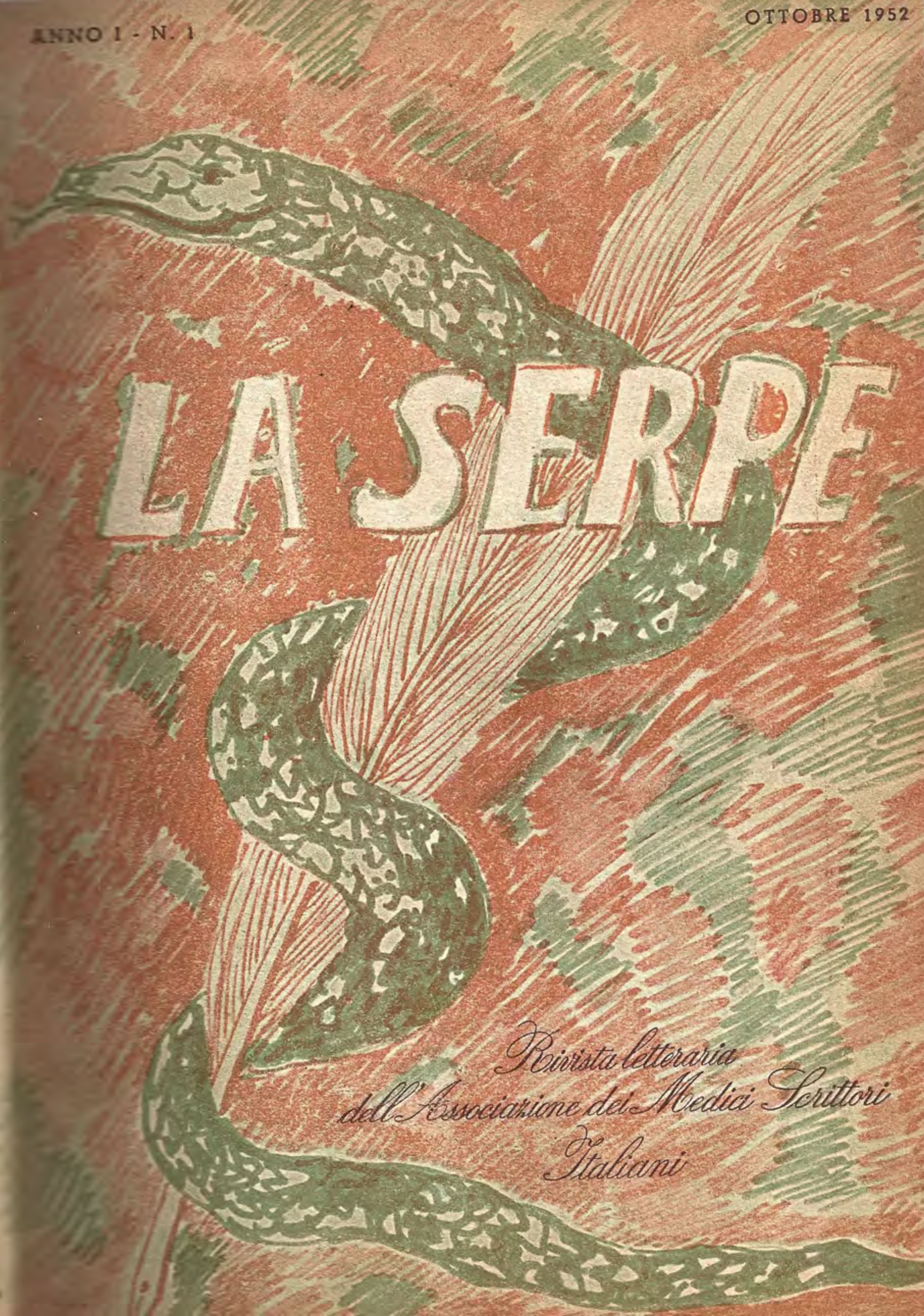 Copertina de La serpe, rivista fondata dall’Associazione medici scrittori italiani nel 1952